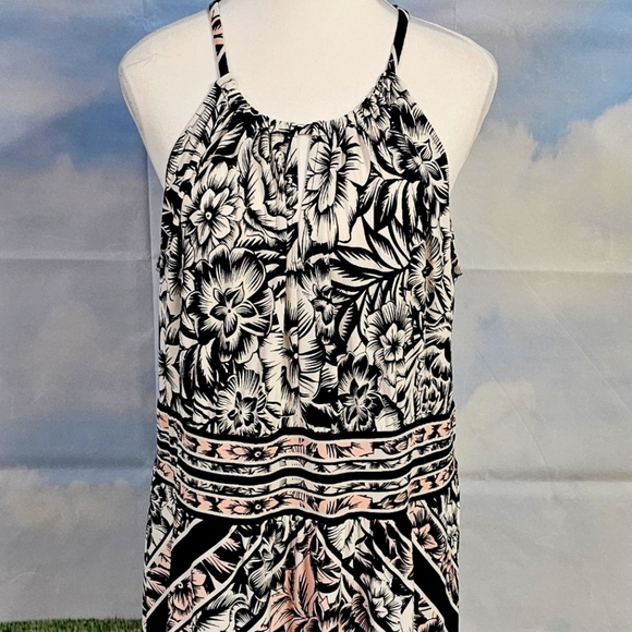 LONDON STYLE | SLEEVELESS FLOOR LENGTH FLORAL MAXI DRESS - Picture 11 of 15